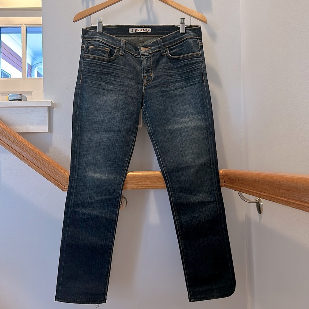 J Brand Dark Straight Jeans Ankle Length